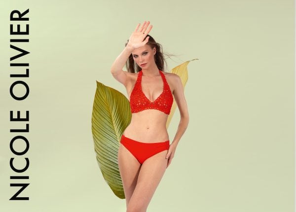Cha bikini sexy de Nicole Olivier, disponible en différents coloris.